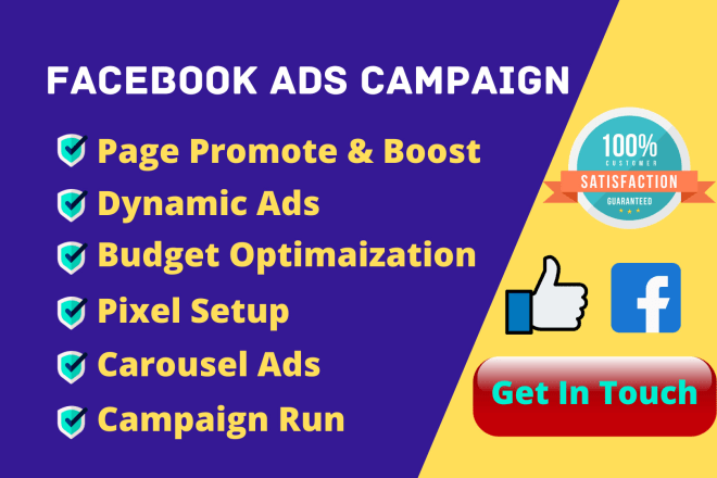 I will create, setup, manage, optimize fb page and run facebook ads campaign