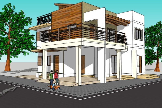 I will create the best sketchup 3d house model