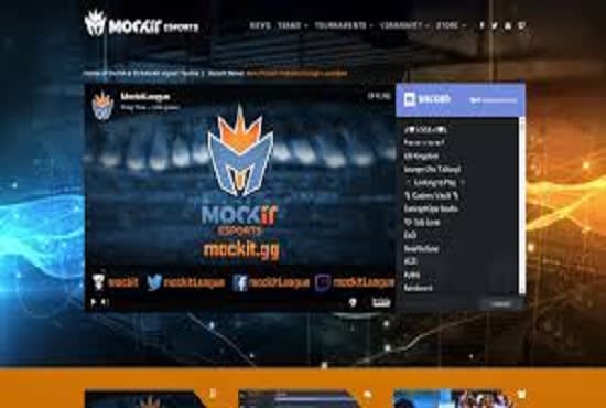 I will create you a esports website for your esports team