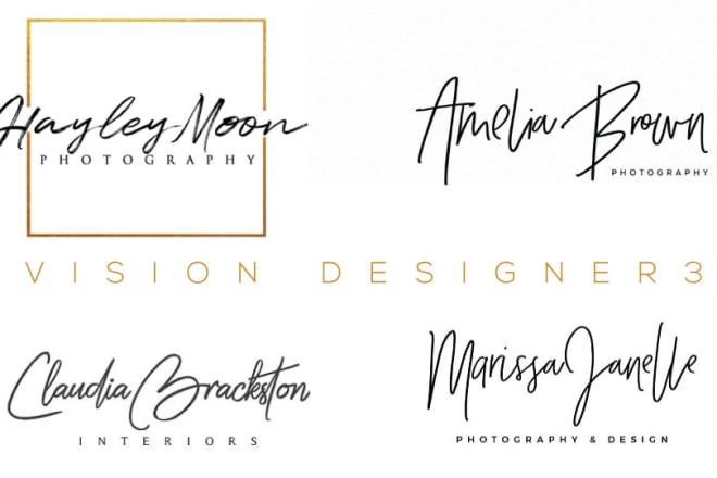 I will design 2 handwritten or signature logo with free bonus files