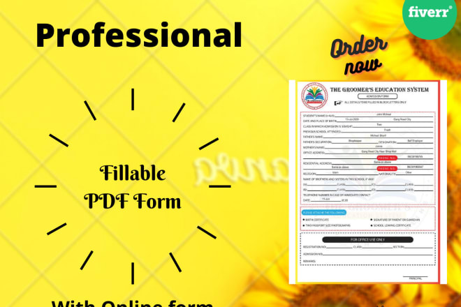 I will design and edit pdf document, image, online form, and fillable pdf form