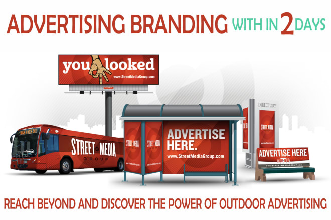 I will design branding creative billboards expo booths stalls outdoors vehicle
