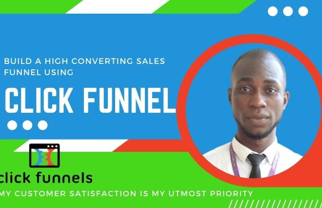 I will design converting sales funnel click funnel on clickfunnels