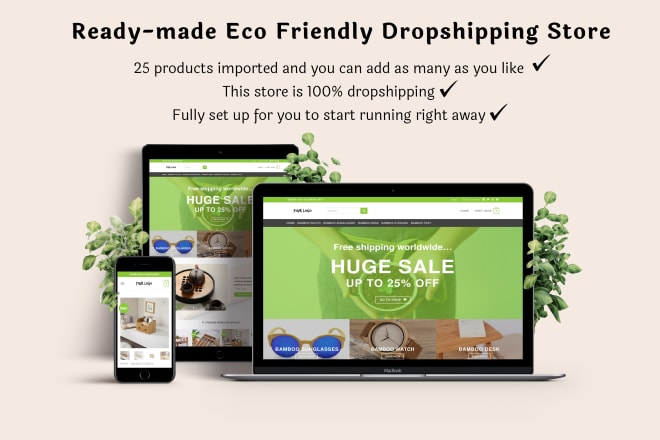 I will design eco friendly wordpress dropshipping store