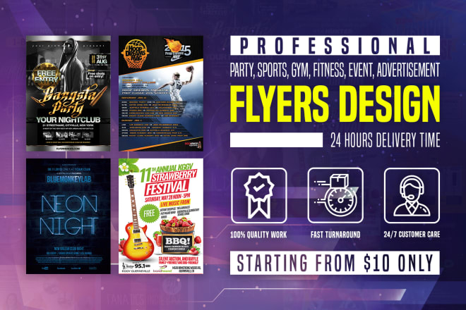 I will design party sports gym fitness event advertisement flyers