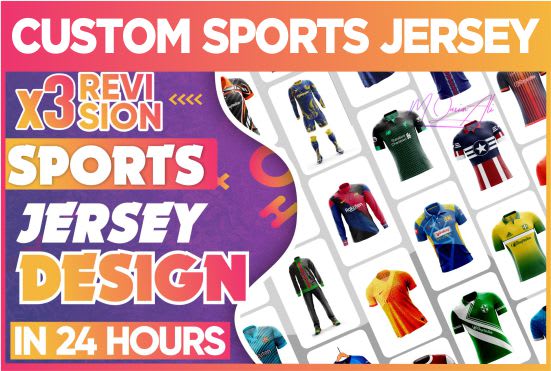 I will design professional sports jersey for your brand