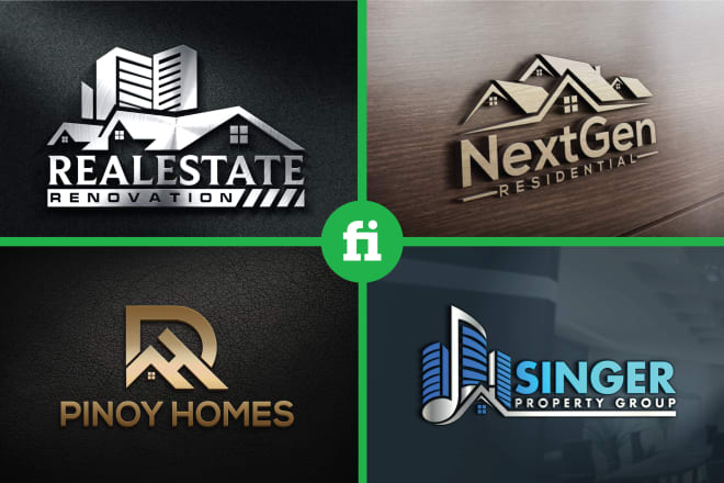 I will design real estate construction property mortgage logo