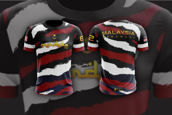 I will design sublimation shirt with free mockup poster