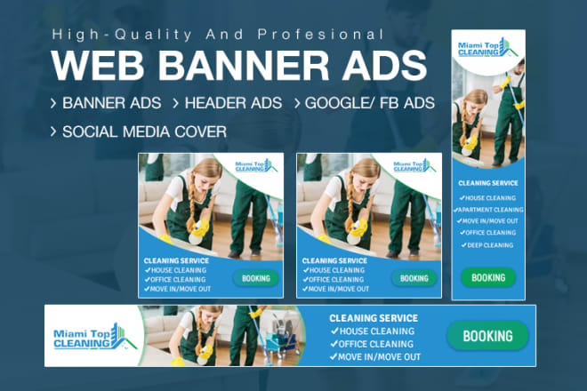 I will design web banner, google ads, social media cover and ads