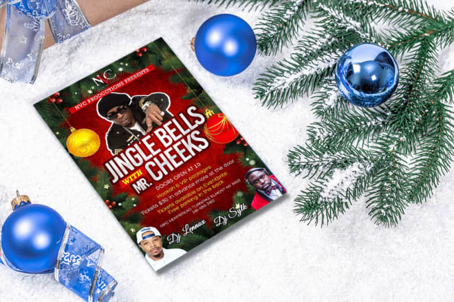 I will design your christmas and new year flyers in elegant style