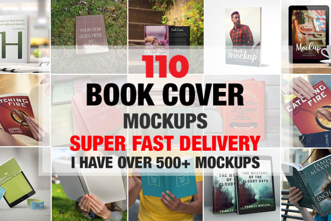 I will do 110 different book cover mock up mockup