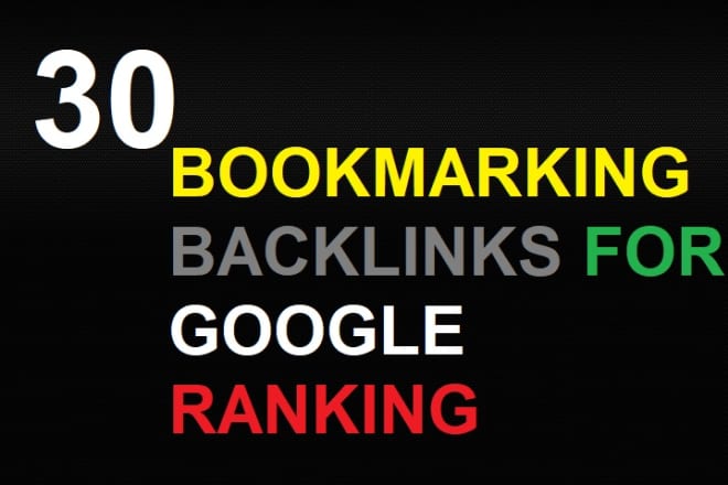 I will do 30 bookmarks backlinks,seo service