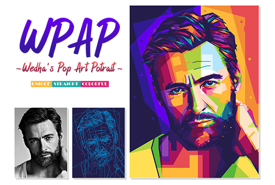 I will do colorful popart in wpap style of your image