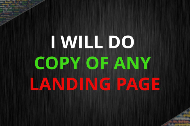 I will do copy of any landing page
