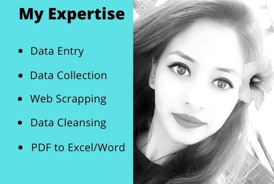 I will do data entry, data collection, web scraping and data cleaning