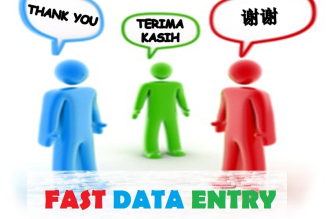 I will do fast data entry on chinese, eng, malay