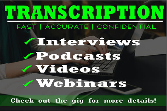 I will do flawless audio and video transcription in 24 hours