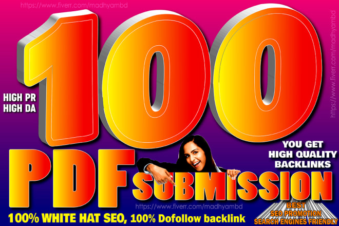 I will do manually PDF submission to 100 pdf sharing sites