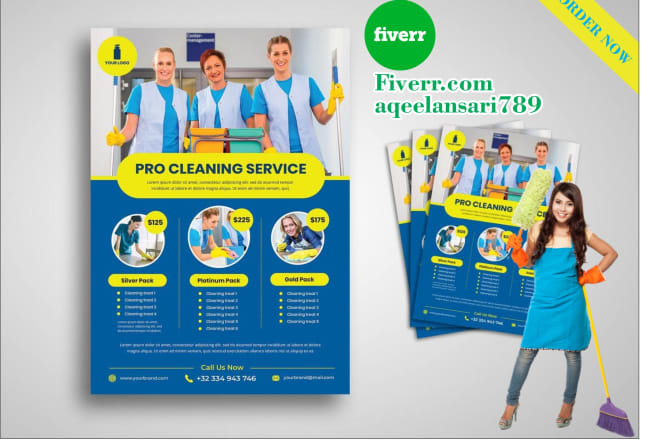I will do professional carpet cleaning, plumber flyer, postcard