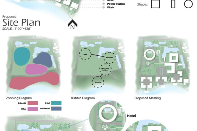 I will do simple architectural infographic presentation