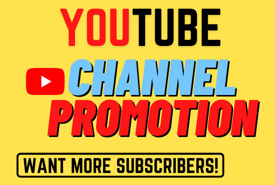 I will do youtube channel promotion to get monetization
