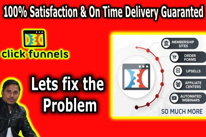 I will fix any types of clickfunnel problems