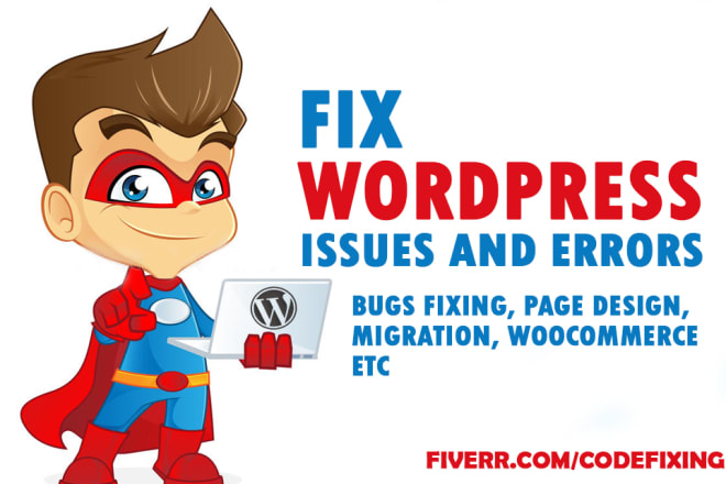 I will fix wordpress website issues and woocommerce errors