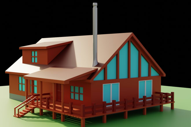 I will make a render and a 3d model of your house