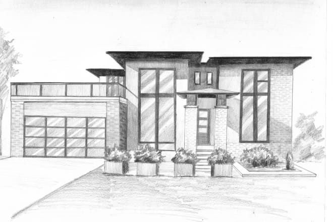 I will pencil sketch of your house