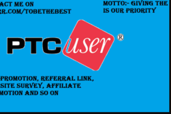 I will promote your ptc,referral link and unlimited traffic