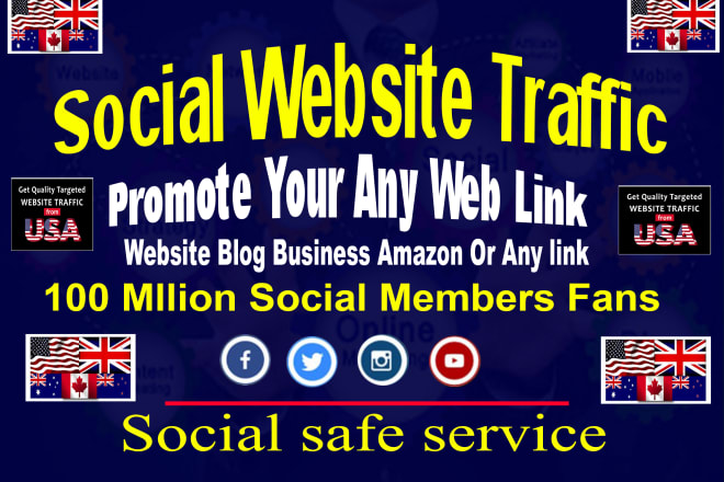 I will promote your website, blog or any web link to 100 million top social market