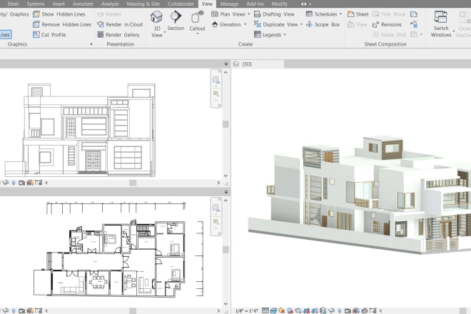 I will provide architectural and structural drawings in revit