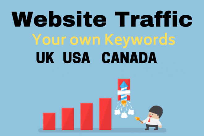 I will send keyword website traffic from uk usa canada search engines