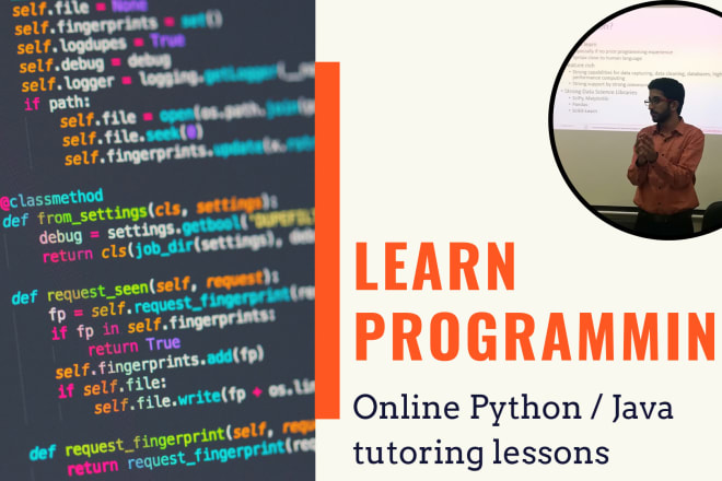 I will teach you programming in java or python