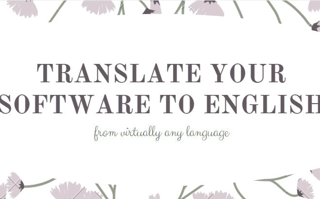 I will translates chaines software into english