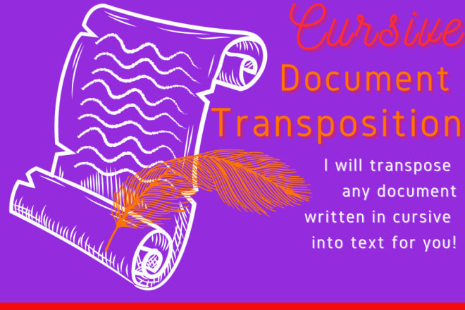 I will turn cursive into text transposition