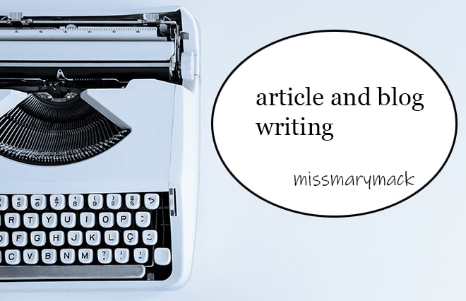 I will write articles and blog posts