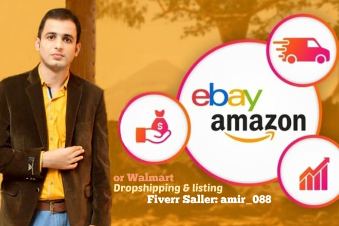 I will be your amazon to ebay dropshipping expert and design store logo