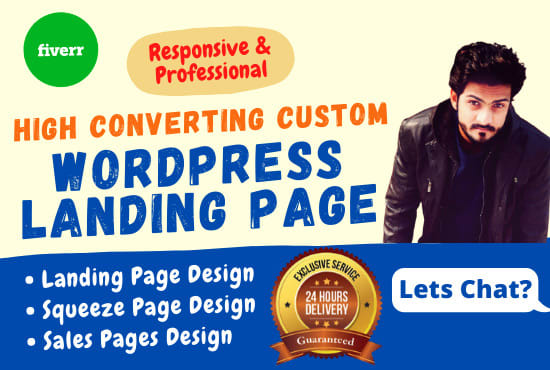 I will build amazing landing page design, squeeze page, sales page
