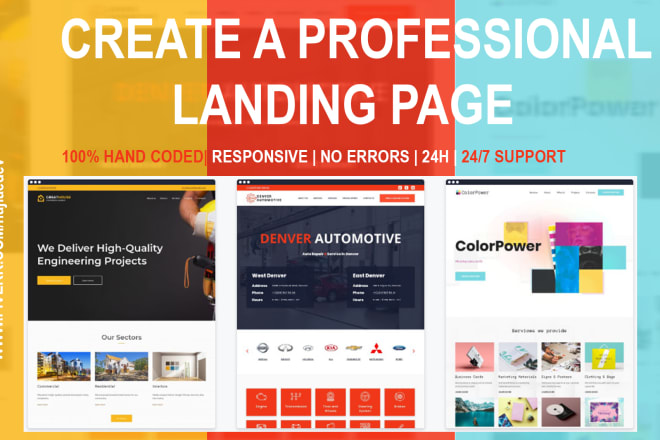 I will code a mobile friendly landing page 24h HTML CSS bootstrap