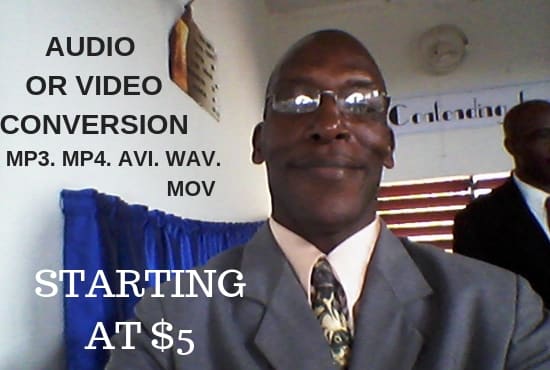 I will convert your video or audio files mp3 wav m4a wma mp4 mov