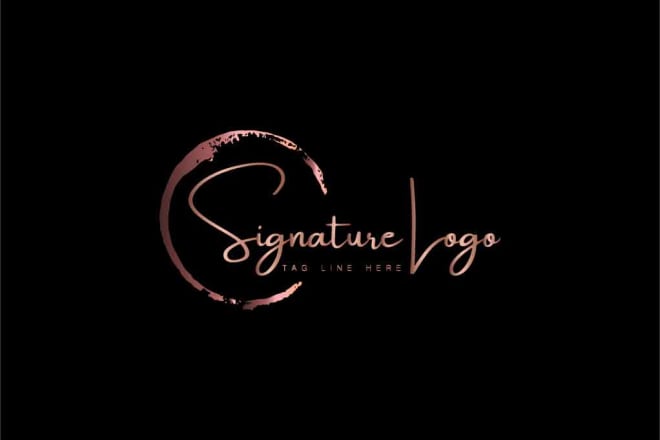 I will create modern feminine signature logo