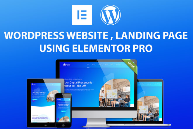 I will create modern wordpress website, landing page using elementor pro