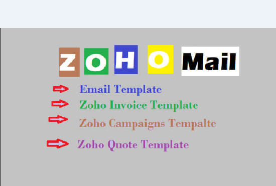 I will create zoho email template for zoho,mail,invoic,quotes