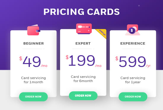 I will design a PSD pricing table and convert into html