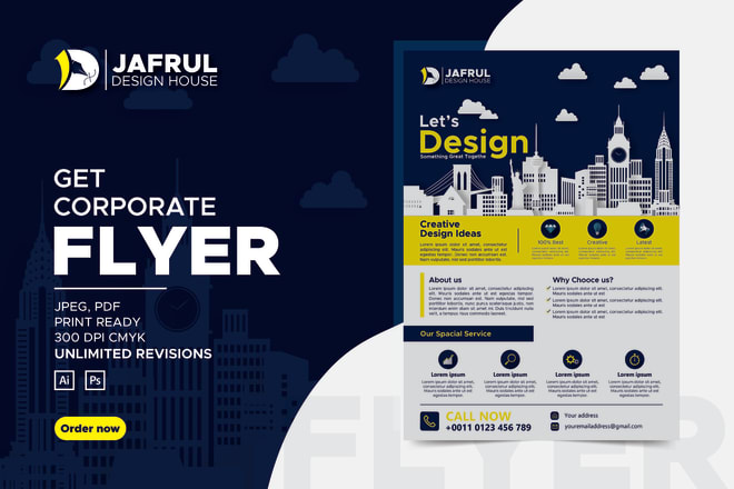 I will design corporate flyer and leaflet for you