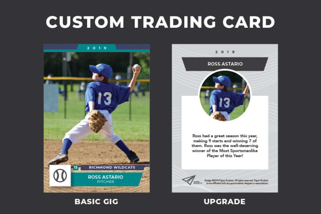 I will design your baseball trading card