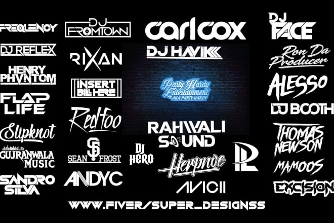 I will dj stunning, rock, band or music logo designs