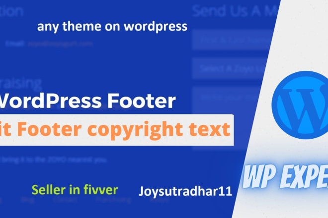 I will do any free theme copyright in footer customize on wordpress