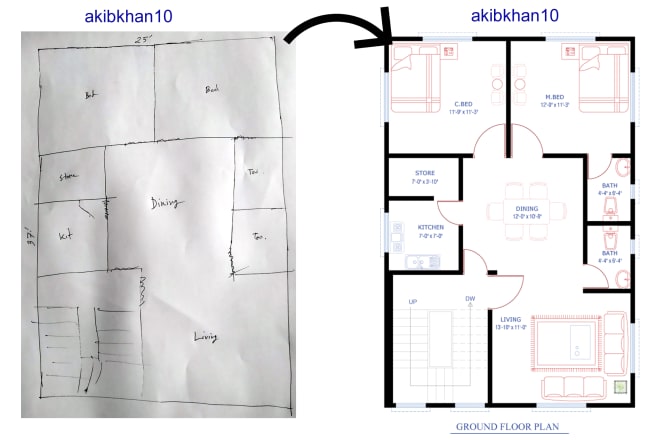 I will do architectural floor plan, structural drawings in autocad